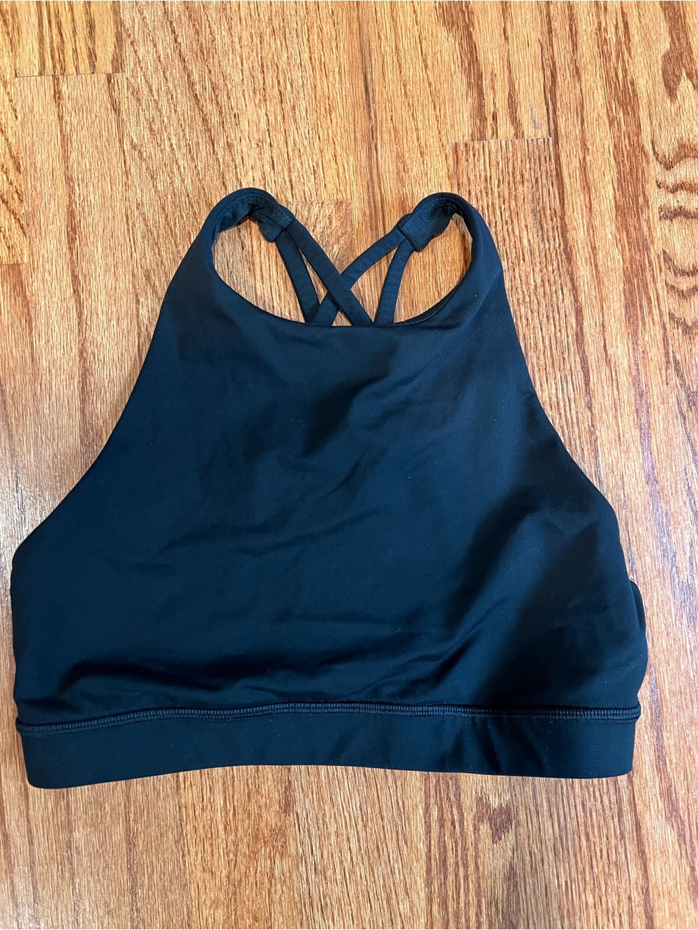 lululemon athletica Black High-Neck Crossback Sports Bra